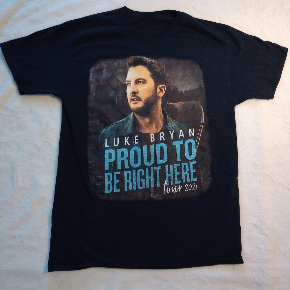 Luke Bryan Proud To Be Right Here Tour 2021 T-Shirt Size M/L